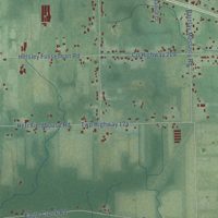 Second close-up of the map of Southington, Ohio print showing more streets and buildings