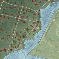 Second close-up of the map of Southport, Connecticut print showing more streets and buildings