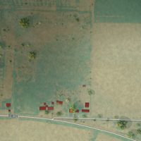 Second close-up of the map of Spade, Texas print showing more streets and buildings