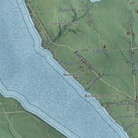 Second close-up of the map of Spafford, New York print showing more streets and buildings