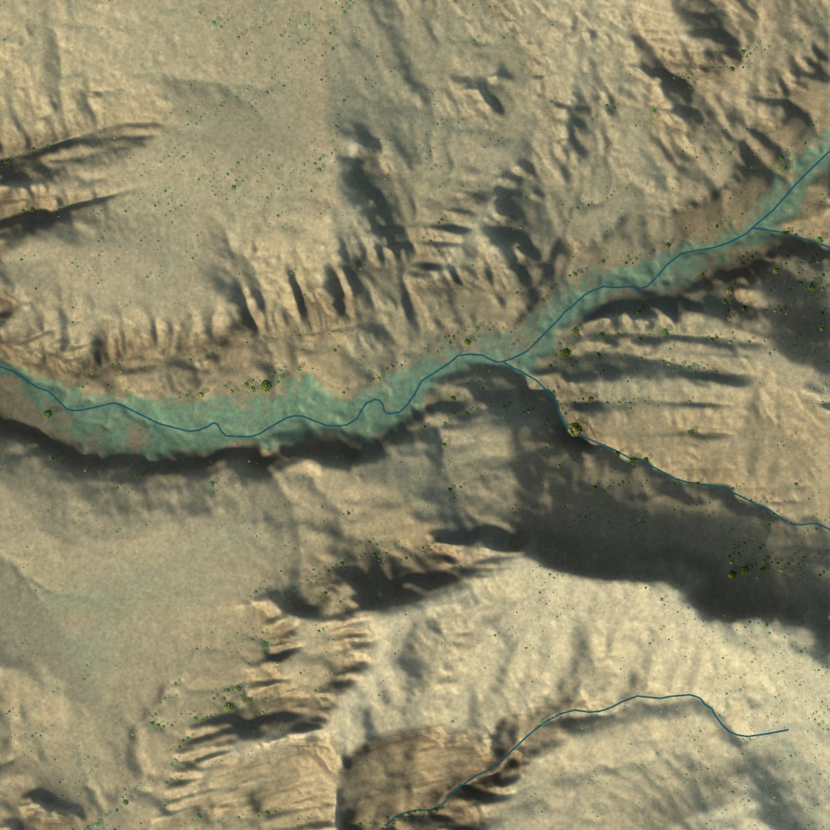 Second close-up of the map of Spanish Valley, Utah print showing more streets and buildings