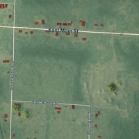 Second close-up of the map of Sparkman, Arkansas print showing more streets and buildings