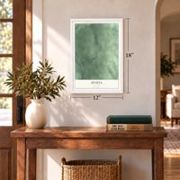Sparta, New York map, 12 x 18 inch print in a white frame in an entryway