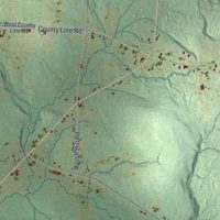 Second close-up of the map of Sparta, Pennsylvania print showing more streets and buildings