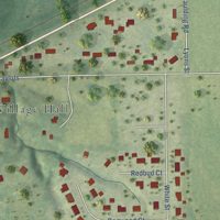 Second close-up of the map of Spaulding, Illinois print showing more streets and buildings