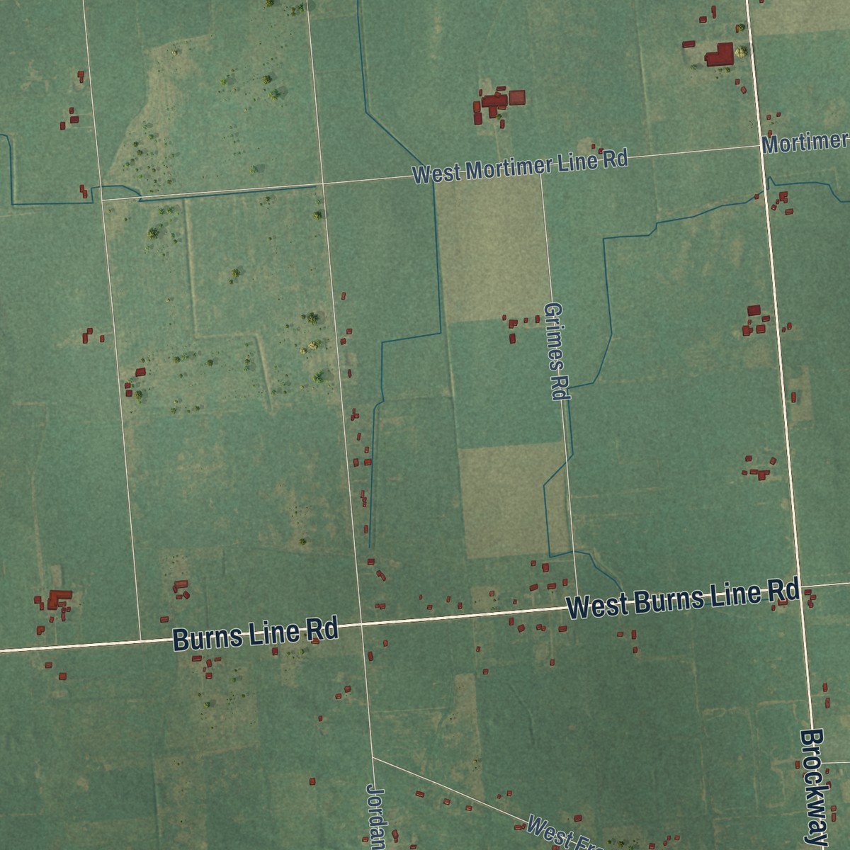 Second close-up of the map of Speaker, Michigan print showing more streets and buildings