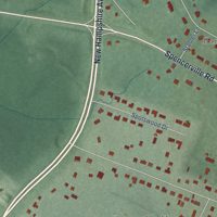 Second close-up of the map of Spencerville, Maryland print showing more streets and buildings