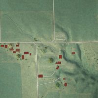 Second close-up of the map of Sperry, Iowa print showing more streets and buildings