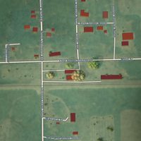 Second close-up of the map of Spiritwood, North Dakota print showing more streets and buildings