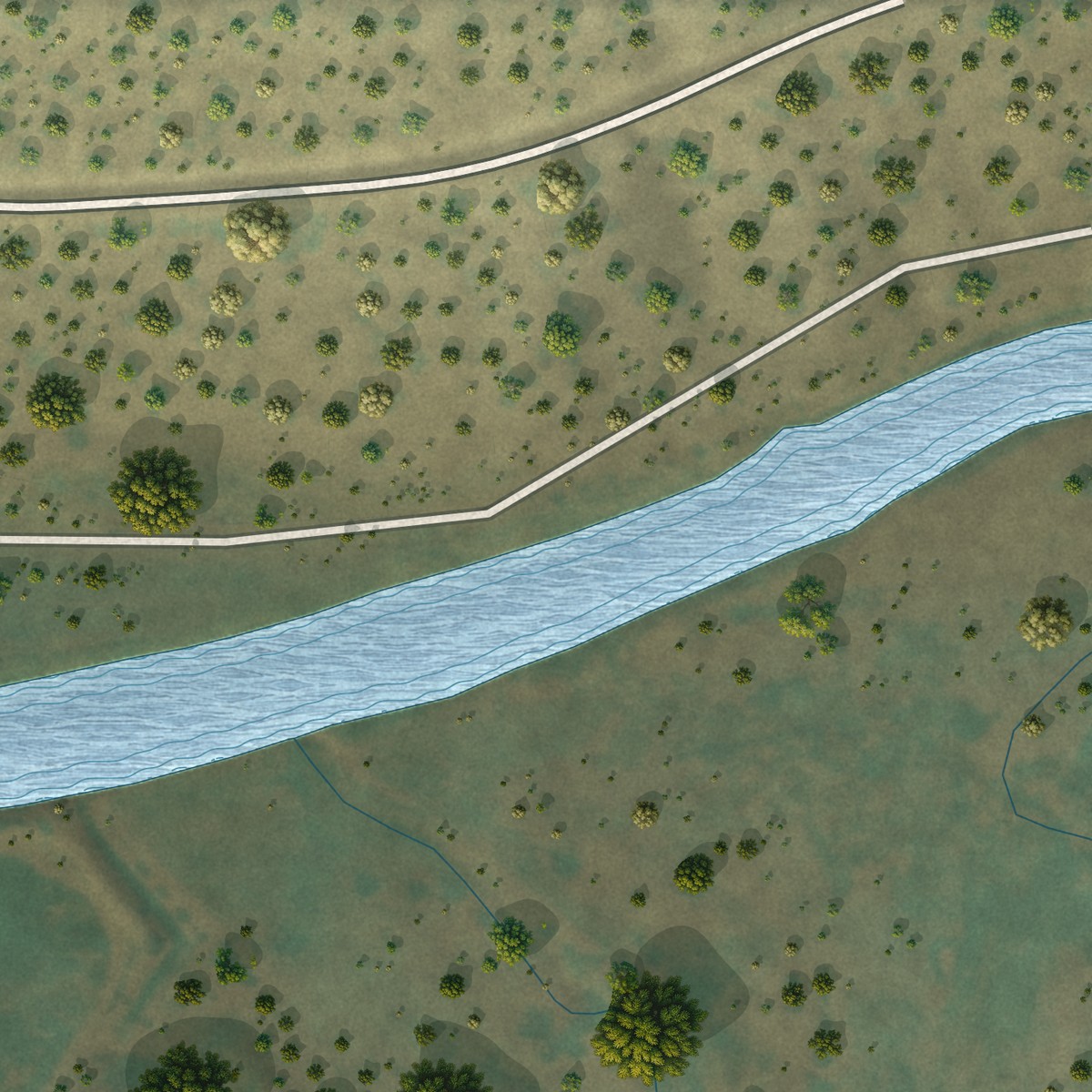 Second close-up of the map of Sprague River, Oregon print showing more streets and buildings