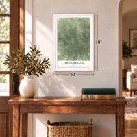 Spring Branch, Texas map, 12 x 18 inch print in a white frame in an entryway