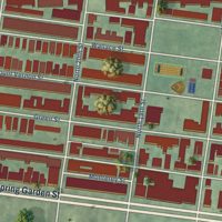 Second close-up of the map of Spring Garden, Philadelphia, Pennsylvania print showing more streets and buildings
