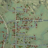 Second close-up of the map of Spring Glen, Utah print showing more streets and buildings