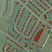 Second close-up of the map of Spring Grove, Pennsylvania print showing more streets and buildings