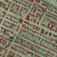 Second close-up of the map of Spring Hill, Massachusetts print showing more streets and buildings