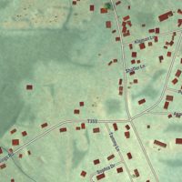 Second close-up of the map of Spring Hill, Pennsylvania print showing more streets and buildings