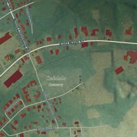 Second close-up of the map of Spring Hope, North Carolina print showing more streets and buildings