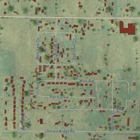 Second close-up of the map of Spring Place, Georgia print showing more streets and buildings