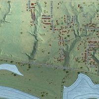 Second close-up of the map of Spring Valley, Illinois print showing more streets and buildings