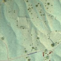 Second close-up of the map of Springfield, Arkansas print showing more streets and buildings