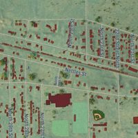 Second close-up of the map of Springfield, Calhoun County, Michigan print showing more streets and buildings