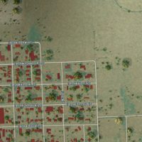 Second close-up of the map of Springfield, Colorado print showing more streets and buildings