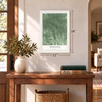 Springfield, Jackson County, Wisconsin map, 12 x 18 inch print in a white frame in an entryway