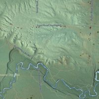 Second close-up of the map of Springfield, Kalkaska County, Michigan print showing more streets and buildings