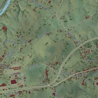 Second close-up of the map of Springfield, Page County, Virginia print showing more streets and buildings