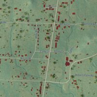 Second close-up of the map of Springhill, Arkansas print showing more streets and buildings