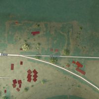 Second close-up of the map of Springlake, Texas print showing more streets and buildings