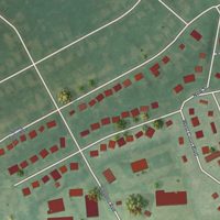 Second close-up of the map of Springmont, Pennsylvania print showing more streets and buildings