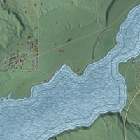 Second close-up of the map of Springville, Michigan print showing more streets and buildings