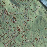 Second close-up of the map of Spurgeon, Tennessee print showing more streets and buildings