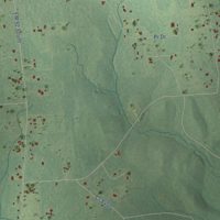 Second close-up of the map of Spurger, Texas print showing more streets and buildings