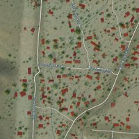 Second close-up of the map of Squirrel Mountain Valley, California print showing more streets and buildings