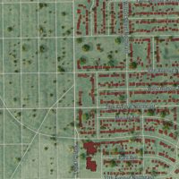 Second close-up of the map of St. Anthony, Hennepin County, Minnesota print showing more streets and buildings