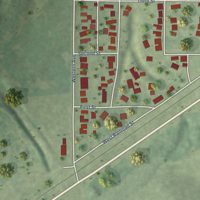 Second close-up of the map of St. David, Illinois print showing more streets and buildings