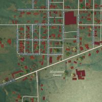 Second close-up of the map of St. Elmo, Illinois print showing more streets and buildings