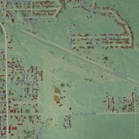 Second close-up of the map of St. Helen, Michigan print showing more streets and buildings