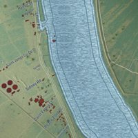 Second close-up of the map of St. James, Louisiana print showing more streets and buildings