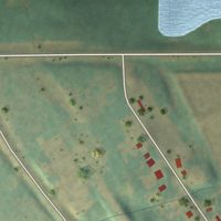 Second close-up of the map of St. John, North Dakota print showing more streets and buildings