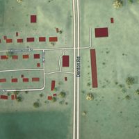 Second close-up of the map of St. Libory, Nebraska print showing more streets and buildings