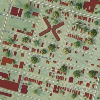 Second close-up of the map of St. Louis Place, Missouri print showing more streets and buildings