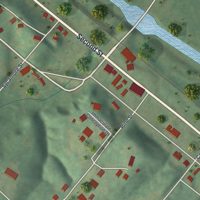 Second close-up of the map of St. Mary, Missouri print showing more streets and buildings