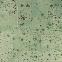 Second close-up of the map of St. Paul, Texas print showing more streets and buildings