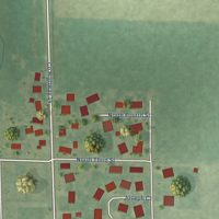 Second close-up of the map of St. Rose, Illinois print showing more streets and buildings