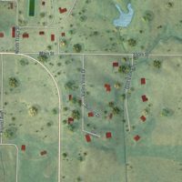 Second close-up of the map of Stanberry, Missouri print showing more streets and buildings