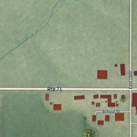 Second close-up of the map of Standard, Illinois print showing more streets and buildings