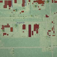Second close-up of the map of Standish, Michigan print showing more streets and buildings